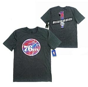 NBA James Harden 76ers Double Sided Logo Graphic Tshirt Gray Medium NWT